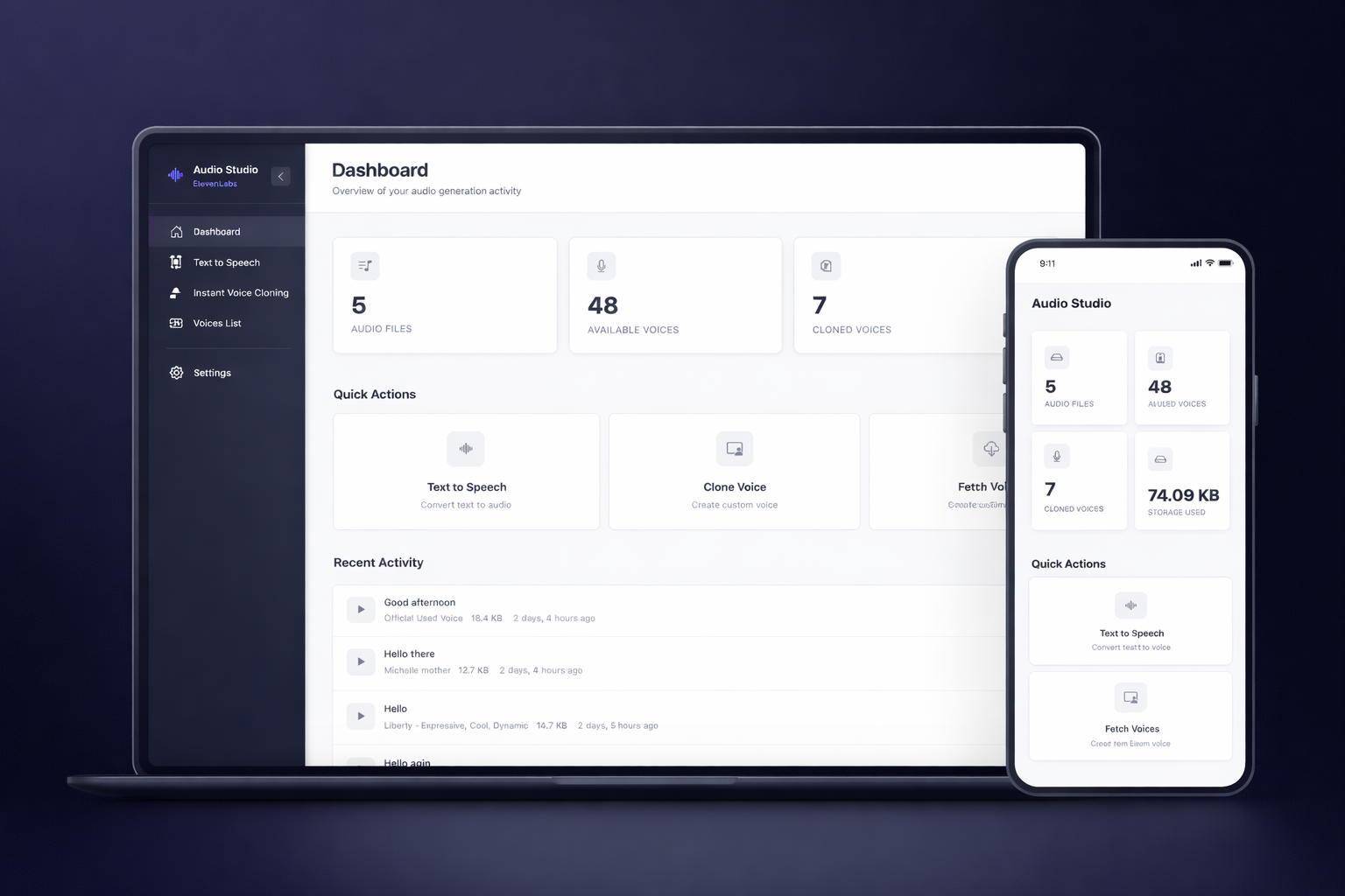 AI Audio Studio Platform